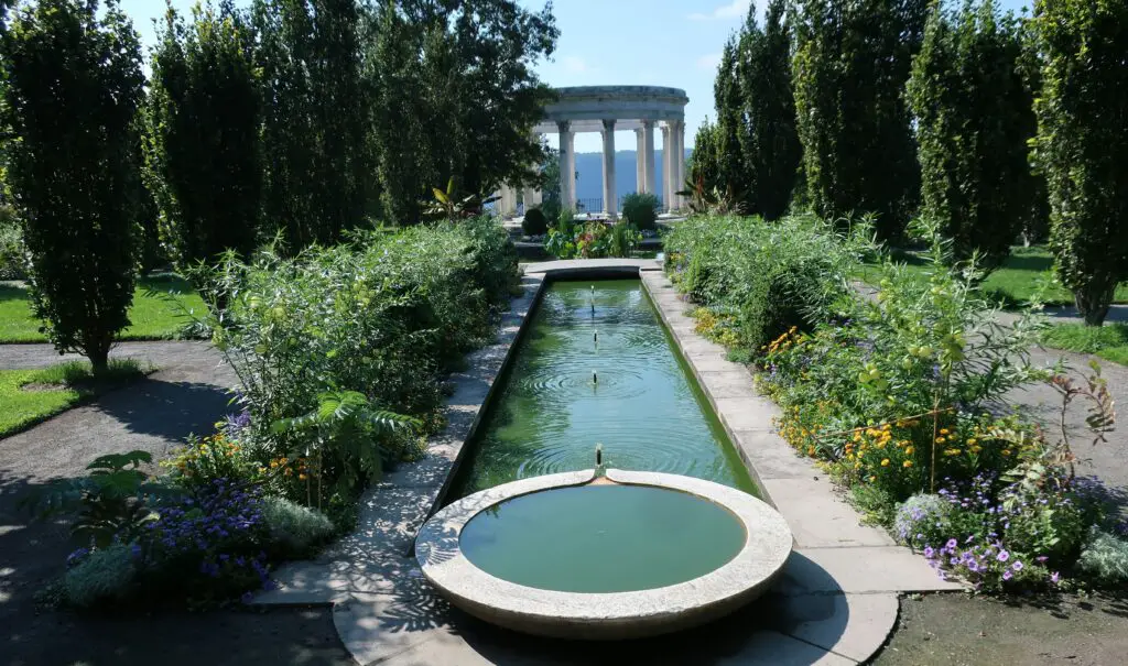 A stunning view of the best garden in Yonkers, showcasing vibrant flowers and lush greenery, perfect for things to do in Yonkers this weekend.