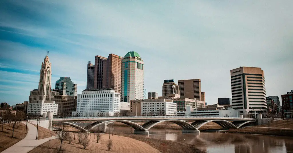 The towers and skyscrapers of Columbus, highlighting the city's skyline and vibrant attractions for things to do in Columbus.