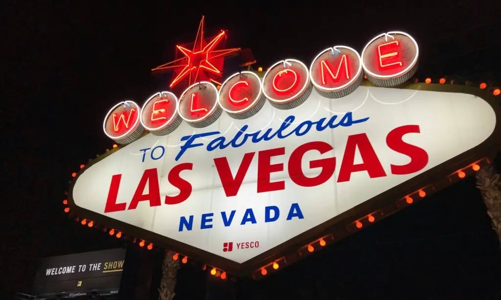 Iconic Las Vegas sign on a sunny day, welcoming visitors to explore the city beyond its casinos.